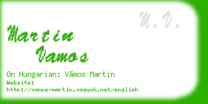 martin vamos business card