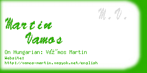 martin vamos business card